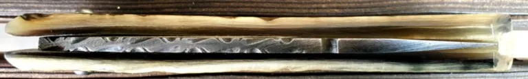 Couteau pliant damas martelloni Manche corne de bélier