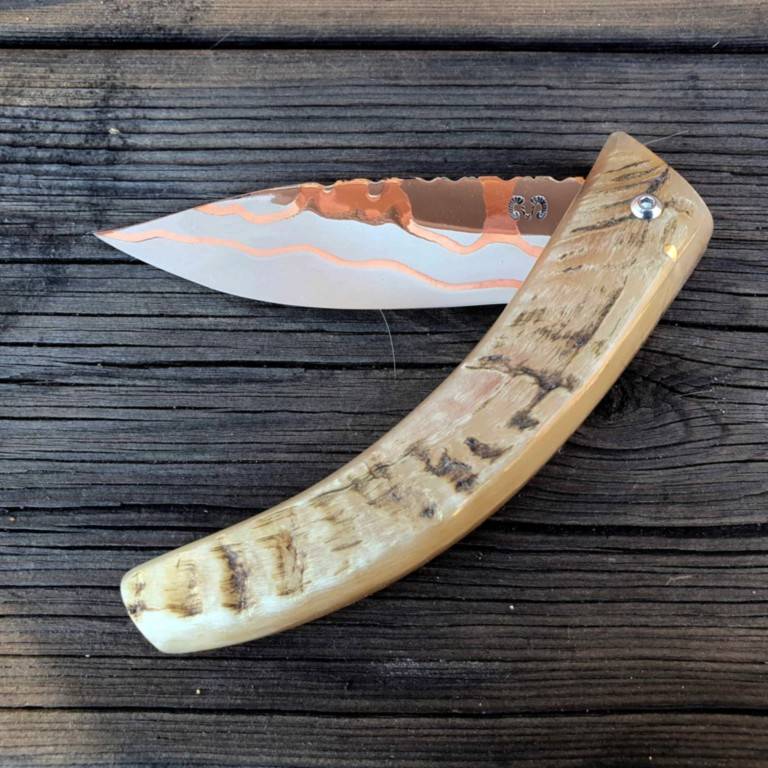 Couteau Corse Curnicciolu Lame acier et cuivre Couteau Corse Curnicciolu Lame acier et cuivre