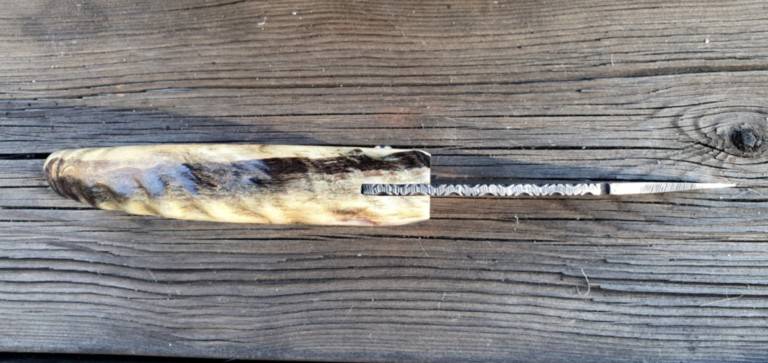 Couteau corse Martelloni lame damas mosaïque Couteau corse Martelloni lame damas mosaïque
