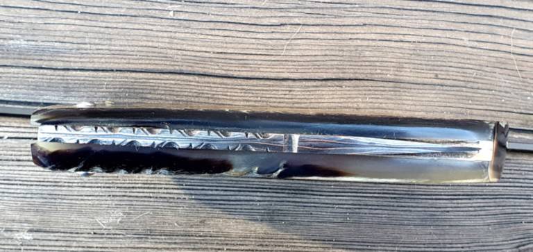 Couteau corse martelloni lame damas cuivre