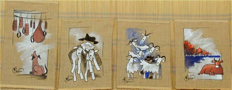 Tableaux toile de jutes