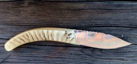 Couteau Corse Curnicciolu Lame acier et cuivre Couteau Corse Curnicciolu Lame acier et cuivre